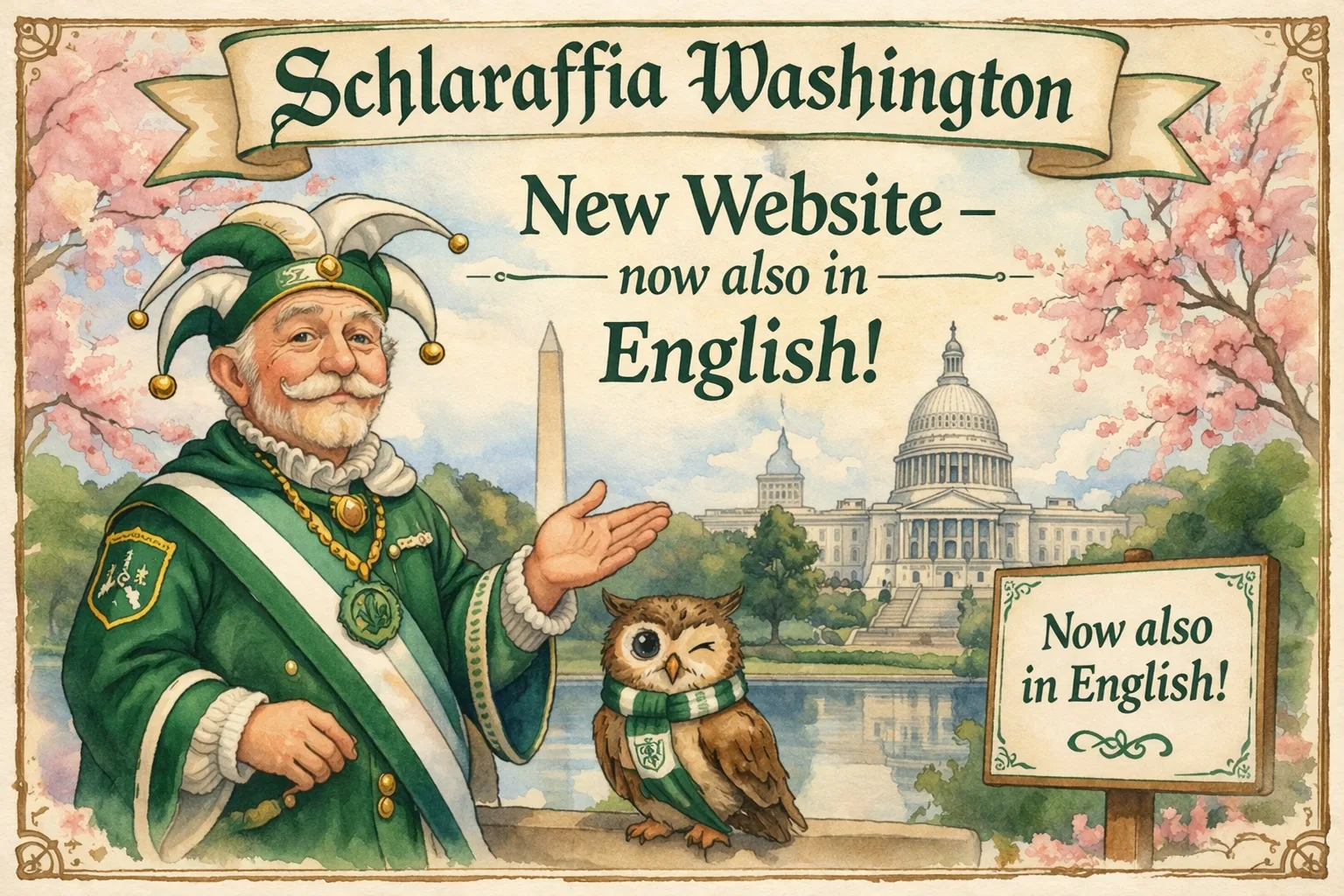 Now also in English – Schlaraffia Washington goes international